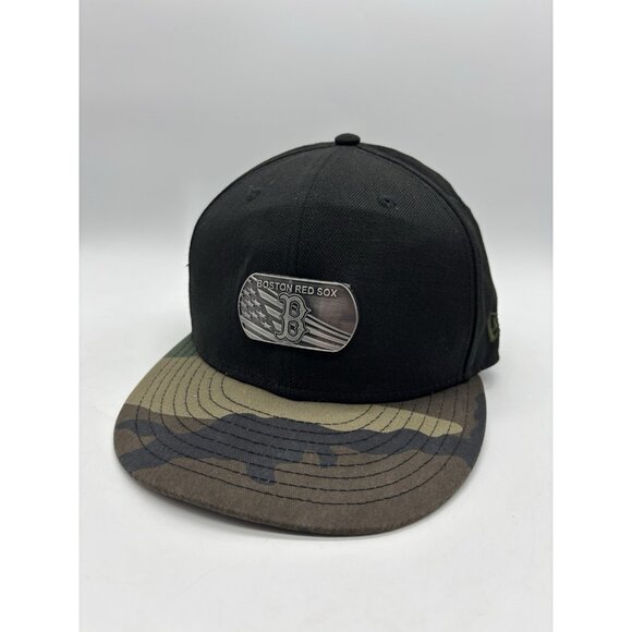 New Era Other - New Era 59Fifty Boston Red Sox Dog Tag Camo Fitted Cap Hat MLB Size 7 3/8